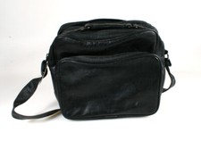 CAMERA BAG W/ STRAP, 3 COMPARTMENT, BLACK (8.5x9.5x3 INCHES)