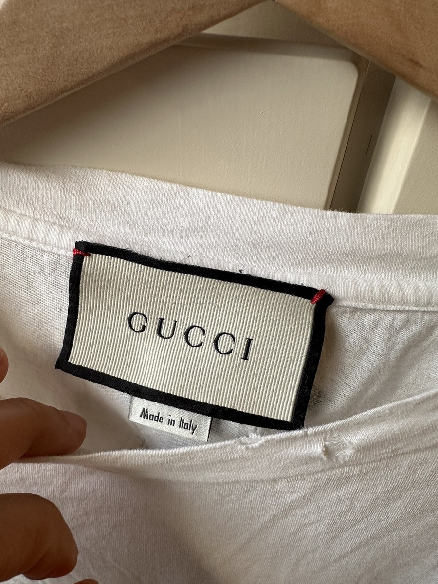 Gucci 1980 Printed Shirt T-shirt With Embroidered Flower and Gucci 1980 Printed Shirt T-shirt With Embroidered Flower and