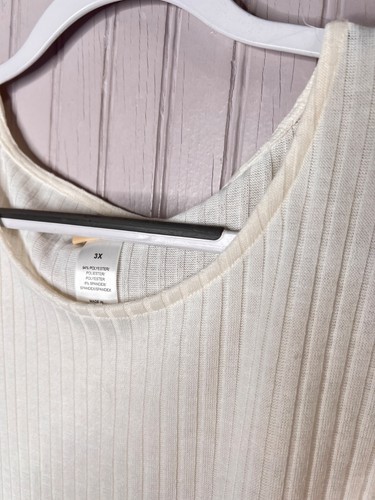 Alfred Dunner Women SWEATER 3X Ivory Gold Buttons Tunic Soft Pullover NEW - Picture 3 of 15