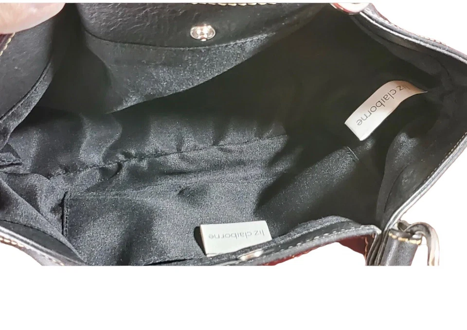 Bolso de Hombro Liz Claiborne Baguette Negro Simple Decorativo Costura Foto 2 de 4