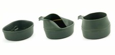 FLEXI CUP MUG OLIVE - COLLAPSIBLE FOLDING CAMP MESS - ARMY MILITARY PLASTIC