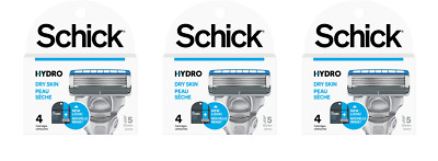 Schick Hydro 5 Blades Razor Refills, Dry Skin, 12 Cartridges - NEW LOOK