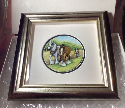 Elliot Hall Enamels Eastgrove Farm F. Bakewell  Ltd Ed 5/25 Retail $1350. Mint