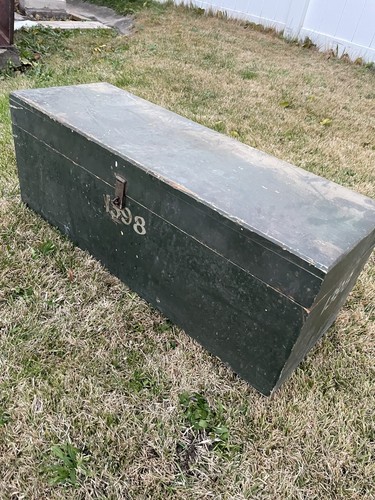 Antique Vintage Wood Tool Box Handmade Carpenters Chest Rustic Local ...