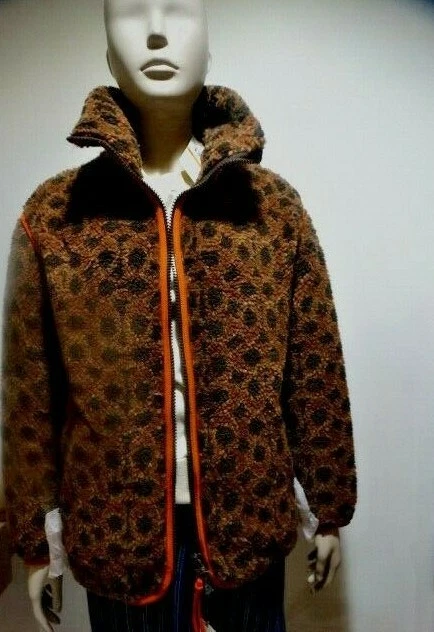 Coach Signature Sherpa Warm Zip Up Jacket C6546 Brown Multi New With Tags  Small | eBay