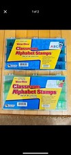 Lot Of 2 Classroom Products Alphabet Rubber Stamps Uppercase  Lowercase Set
