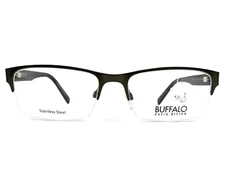 Buffalo by David Bitton Eyeglasses Frames BM505 OLI Black Gray Square 56-18-145