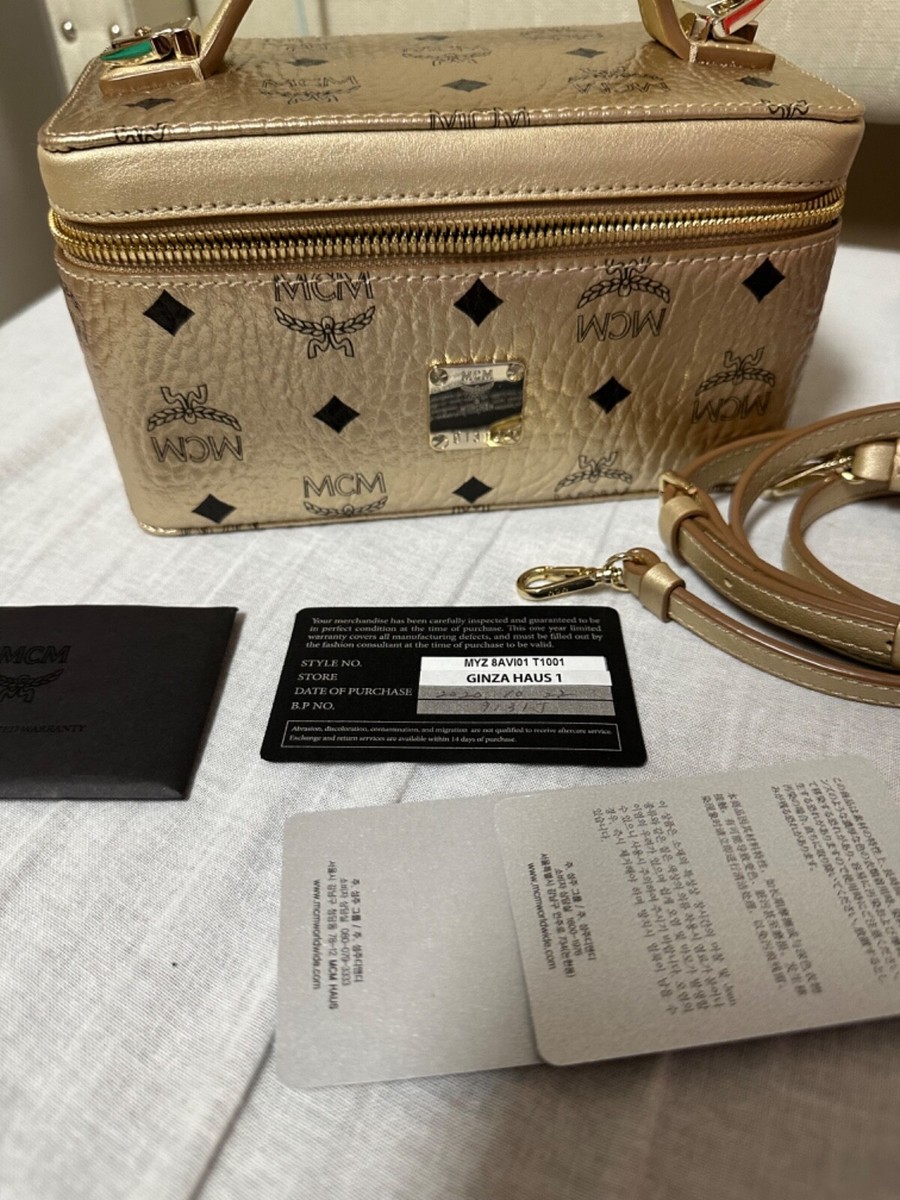MCM ゴールド ボディバッグ $750 New MCM Berlin Gold Visetos Medium MILLIE Crossbody Bag MWR