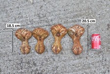 4x old vintage cast iron bath feet  claw claws - FREE DELIVERY