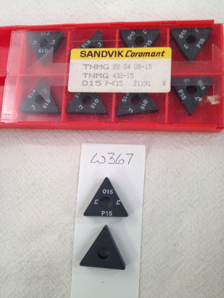 10 NEW SANDVIK TNMG 432-15 CARBIDE INSERTS. 22 04 08-15. COATED