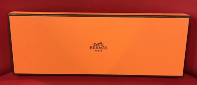 HERMÈS Hermes Paris Empty Orange Gift Box 9.5 x 3 1/4 x 1 Inches Authentic