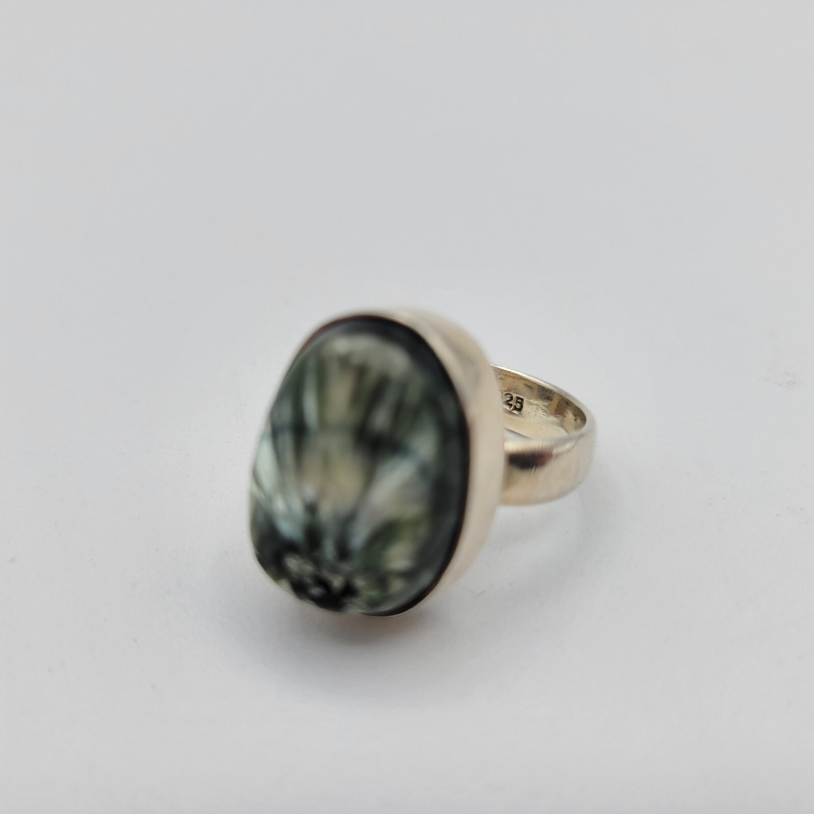 Possibly Seraphinite Sterling Ring 7 Marked 925 - image 1