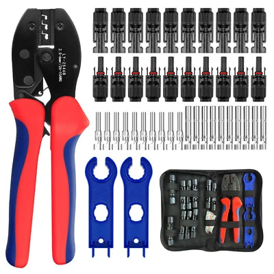 GOOWAY Solar Crimpzange Set für Solarkabel Solaranlage Solarstecker Schraubenschlüssel