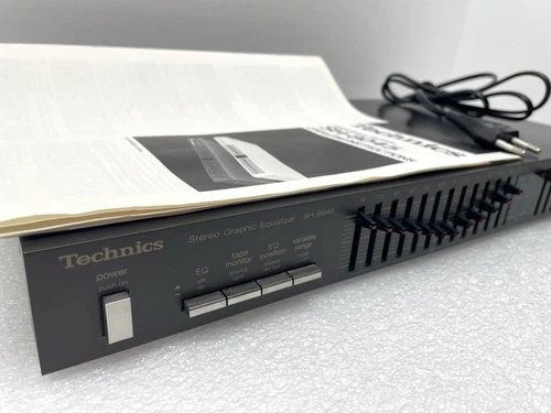 TECHNICS SH-8045 STEREO GRAPHIC EQUALIZER DARK FINISH ONE OWNER TESTED WORKING