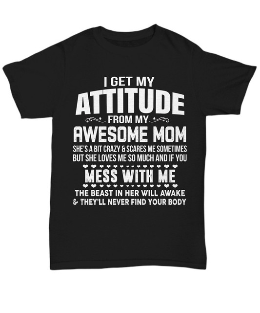 Funny Daughter Tshirt From Awesome Mom From Mother To Daughter Tee