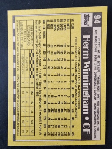 1990 Topps O-Pee-Chee Baseball Cards 1-200 RC HOF Pick From Drop Down Menu FCS - Picture 190 of 402