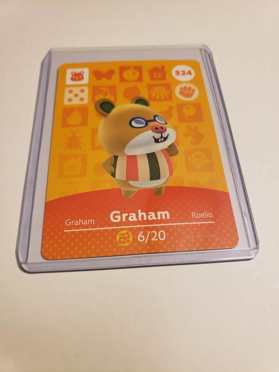 SUPER SALE Graham 324 Animal Crossing Amiibo Card Horizon