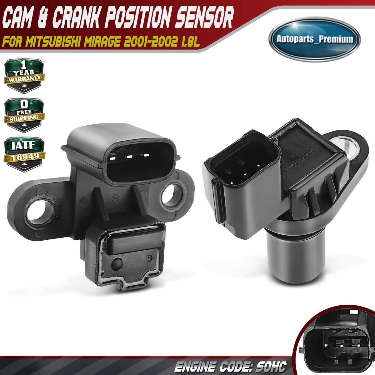 MONI୨୧ Camshaft & Crankshaft Position Sensor for Mitsubishi Mirage
