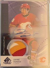 2025-26 Upper Deck Sp Game Used - Authentic Rookies Zayne Parekh Purple RPA  /10