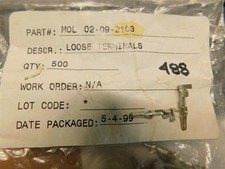 488 Molex 02-09-2103 Series 1190 20-14AWG Male Crimp 2.36mm Dia. .093" Pins