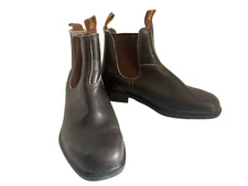 Blundstone Mens Dress #602 Chelsea Boot Size 8 Unisex Dark Brown Leather