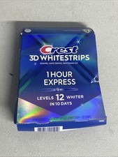 Crest 3D WhiteStrips - 1 Hour Express - Levels 12 Whiter - 10 Treatments 12/27