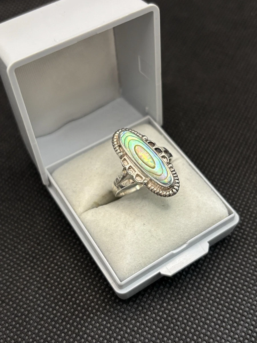 Bague Ancienne Argent Massif 925 Mexico Alliance Anneau Créateur - Occasion