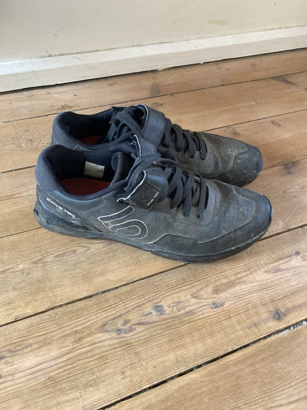 Five Ten Kestrel Lace Mountain Bike Shoes Uk Men’s 10.5 Grey BLACK Trail MTB