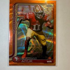 2025 Topps Chrome Orange /25 Brandon Aiyuk #266 San Francisco 49ers  