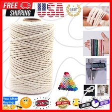 100 Natural Cotton Macrame Cord,5mm x110 Yards Macrame Cords Colored Cotton ...