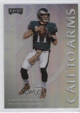 2020 Panini Playoff Call to Arms Silver Prizm Carson Wentz #CA-9 0b3