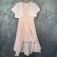 By  By Girl Dress Girls 10 Pink Lace Chiffon Formal 2pc Bolero Easter Wedding