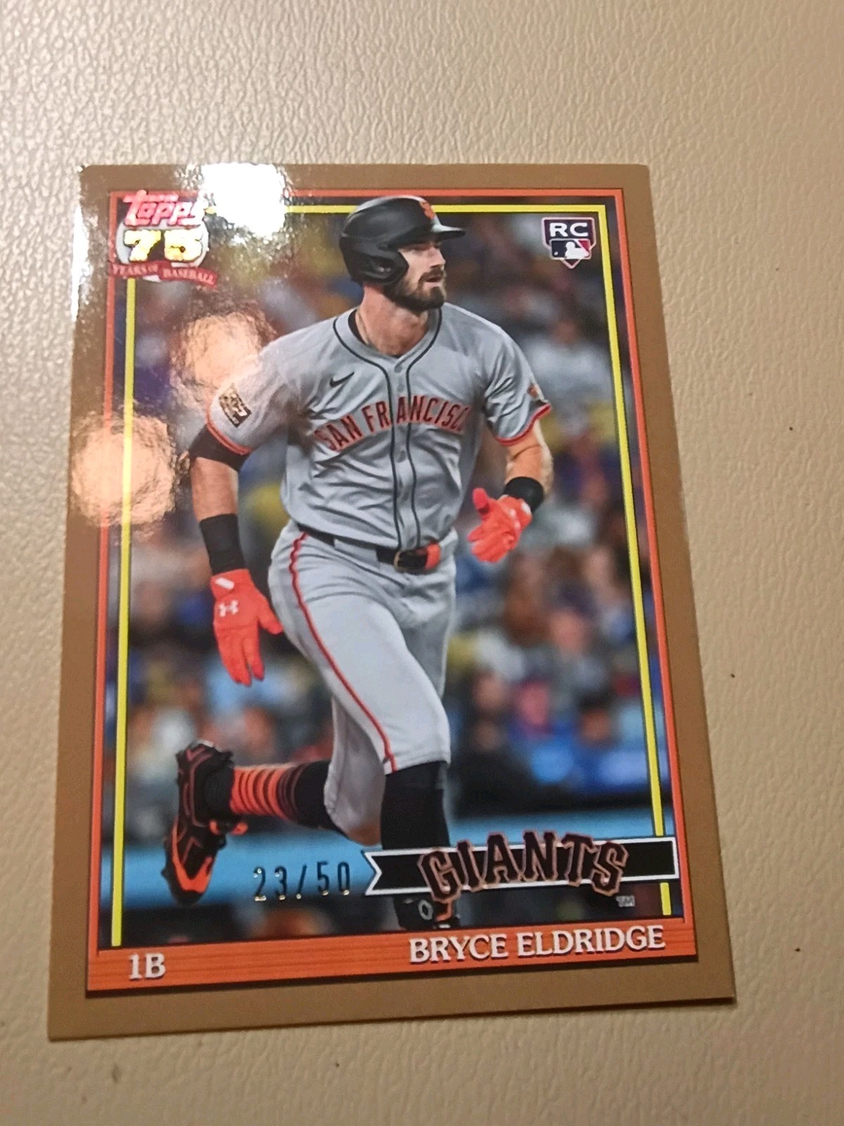 Bryce Eldridge Topps Series 2 #91B2-21 Gold 23/50 RC SF