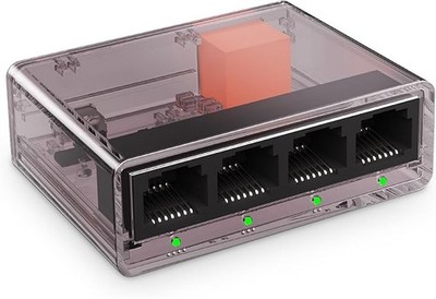 Gigabit-Ethernet-Splitter 1 zu 4 Ports, 1000 Mbit/s High-Speed-LAN-Adapter