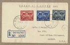 Australia 1945 Challis Gloucester Registered FDC Cover no. 16 to Felix USA