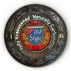 🍺VTG Heileman's Old Style Round Faux Stained Glass Non Lighted Beer Sign