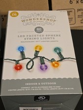 Patio Lights Christmas Lights LED 19ft 7in Indoor And Outdoor Multicolor 60ct