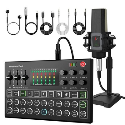 M9 Podcast Equipment Bundle, All-in-One Starter Kit with Condenser Microphone...