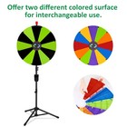 WinSpin 24" Floor Stand Modular Prize Wheel w/ 12 PCS Backup Panels Black Green — photo 4