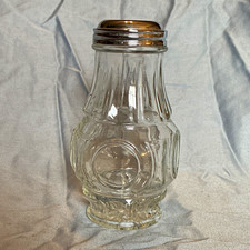Clear Glass Spice & Sugar Shaker Jar with Perforated Metal Lid Top