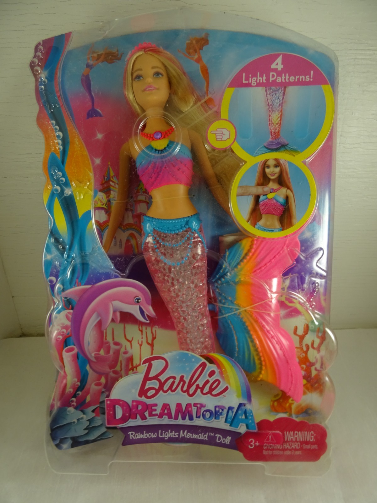 Barbie Dreamtopia Rainbow Lights Mermaid Doll 12" Mattel NEW