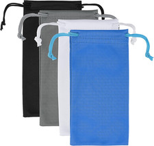4Pcs Glasses Pouch Microfiber Soft Sunglasses Pouch Eyeglass Pouch with Drawstri