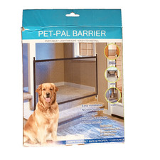 Pet-Pal Mesh Pet Safety Barrier Gate Black Portable Indoor Outdoor Dog Cat Fence