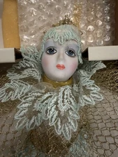Seymour Mann Jester Porcelain & Satin Doll with Tag 40/7500