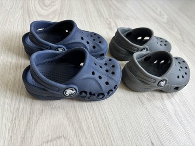 Original-Crocs für Kinder (Größe C5 & C6)   Grau & Blau im Doppelpack