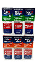 Safetussin DM Cough Chest or Max Strgth Cough, Cold, Flu-3 pack 07/26 10/26