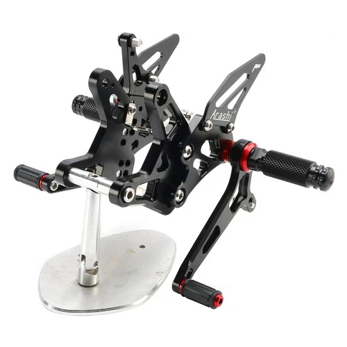 ALU BLACK ADJUSTABLE REAR SET REARSET FOR KAWASAKI ZX636 NINJA ZX-6R 2024 2025