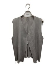PLEATS PLEASE          pleated vest gray PP04-JE621