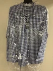 IZOD Men's Button Down Long Sleeve Dress Shirt Skipper Blue Size 3XLT Big & Tall