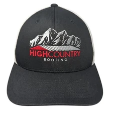 High Country Roofing Fitted Mesh Back Trucker Hat Black One Size Flexfit